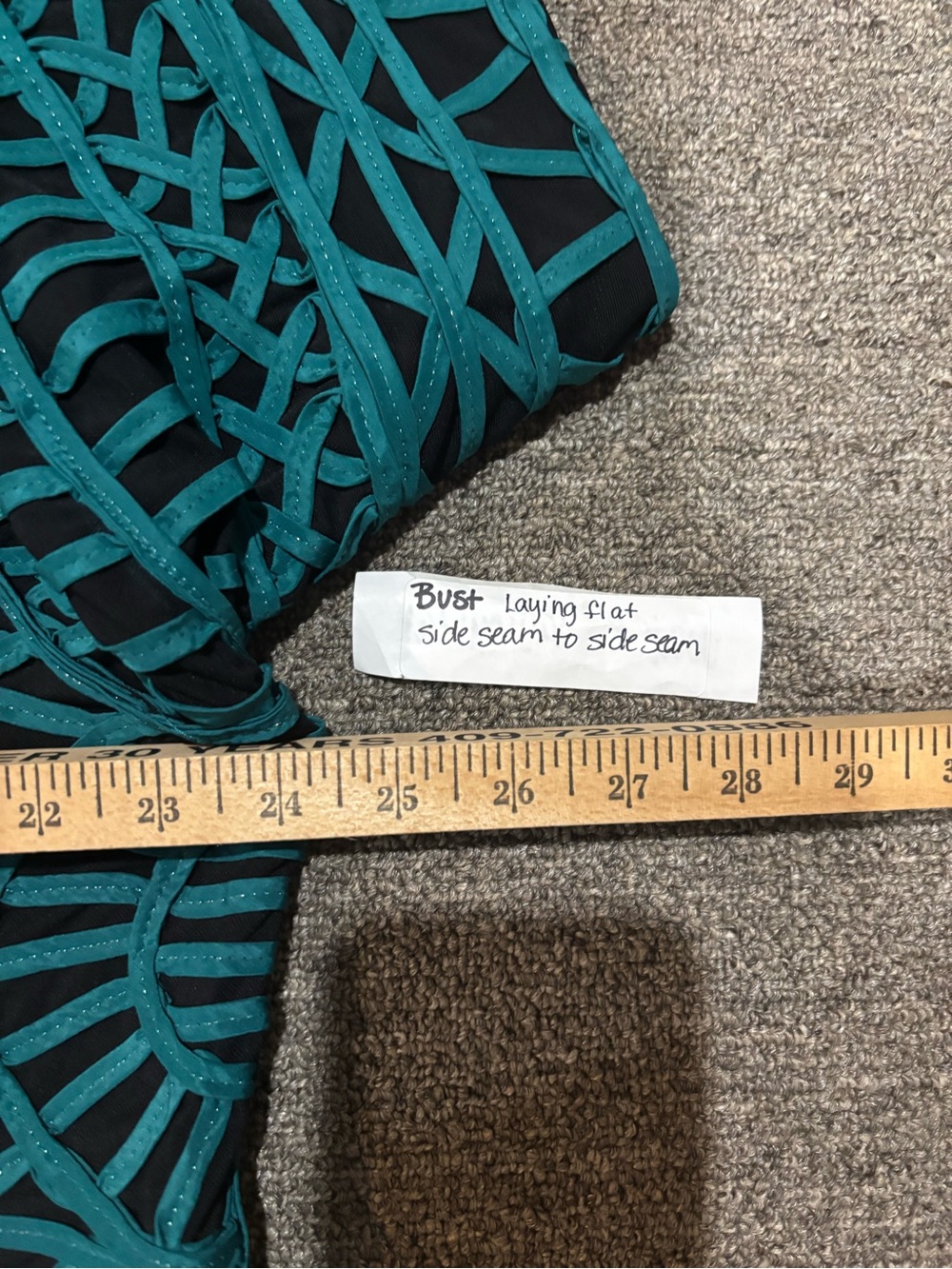 Chico's Travelers turquoise & black mesh jacket soutache ribbon embroidery 3 XL - Picture 7 of 9